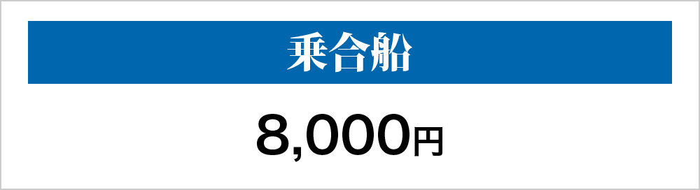 乗合船 8,000円